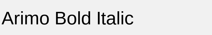 Arimo Bold Italic